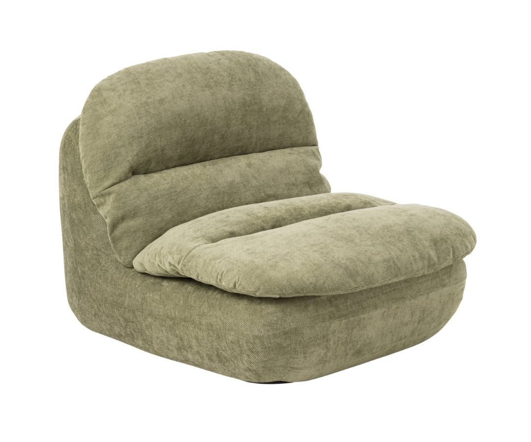 266306 Loungestoel Gecomprimeerd Schuim Groen J-line Loungestoel Gecomprimeerd Schuim Groen J-line