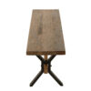 Vintage bruine houten (eetkamer) bank