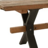 Vintage bruine houten (eetkamer) bank