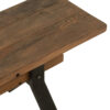 Vintage bruine houten (eetkamer) bank