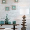Vintage bruine houten (eetkamer) bank