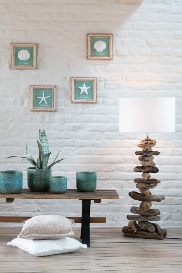 Vintage bruine houten (eetkamer) bank