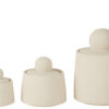 53049-1.jpg Set van 3 beige decoratieve potten Maris