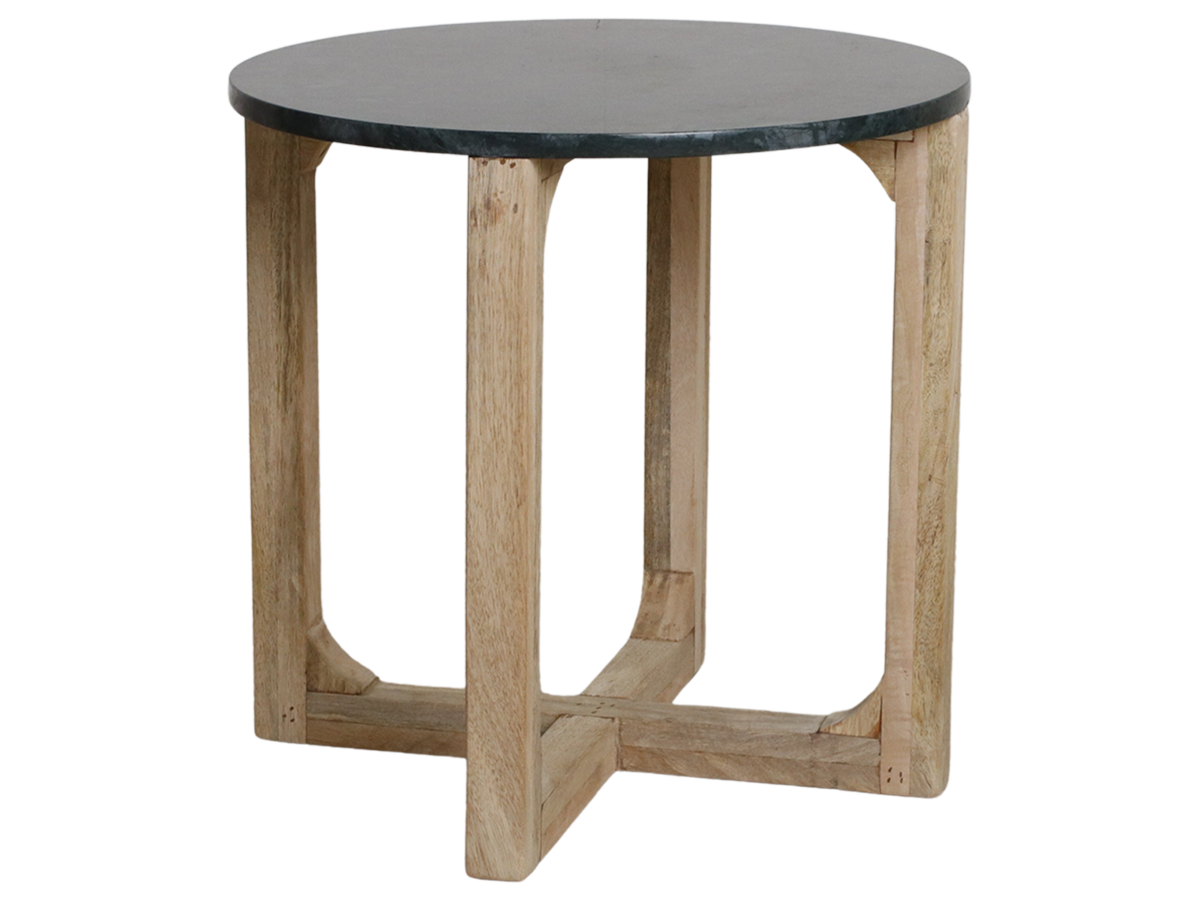 Marmeren bijzettafel rond - groen