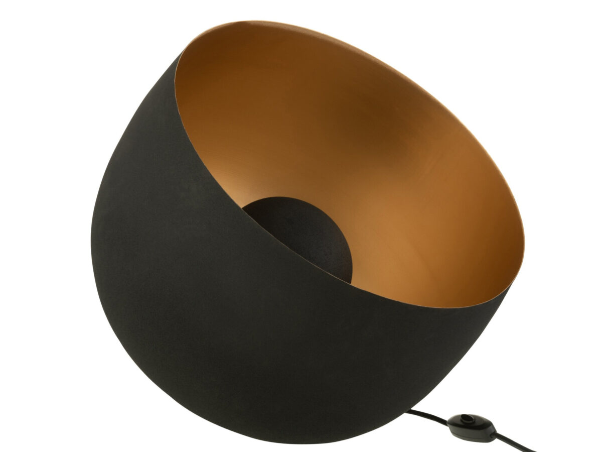 Lamp Rond Chique Zwart /Goud Large