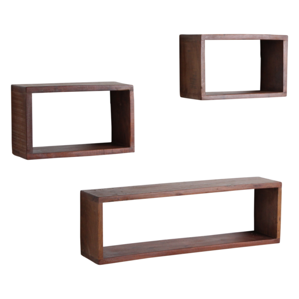 Factory Wandplank Box - FSC-gerecycled hout - 70 x 15 x 22 cm