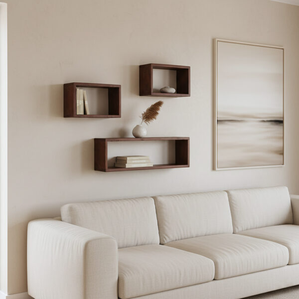 Factory Wandplank Box - FSC-gerecycled hout - 70 x 15 x 22 cm