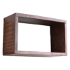 Factory open wandplank rechthoekig - FSC gerecycled - 70 x 15 x 22 cm