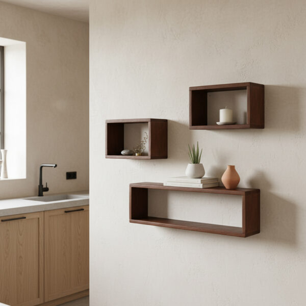 Factory open wandplank rechthoekig - FSC gerecycled - 70 x 15 x 22 cm