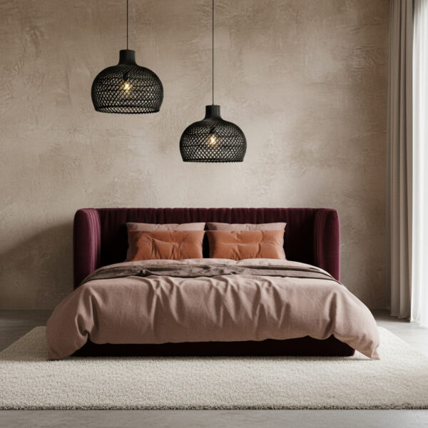 Maze rotan hanglamp zwart - Ø 42x36 cm