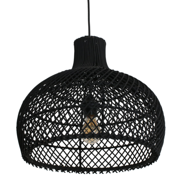 Maze rotan hanglamp zwart - Ø 42x36 cm