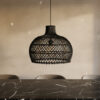Maze rotan hanglamp zwart - Ø 42x36 cm