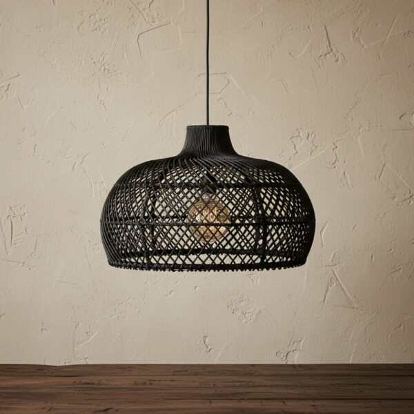 Maze rotan hanglamp zwart - Ø 57 x 36 cm