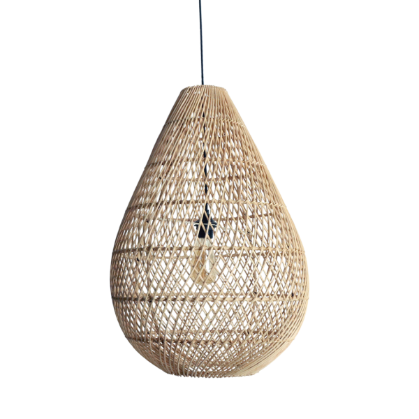 Maze druppel rotan hanglamp naturel -Ø 45x65 cm