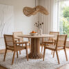 Wave rotan hanglamp L - Ø 71x26 cm