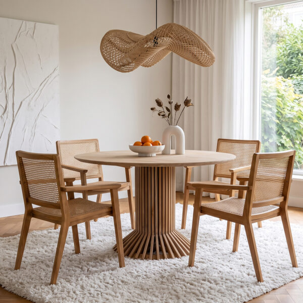 Wave rotan hanglamp L - Ø 71x26 cm