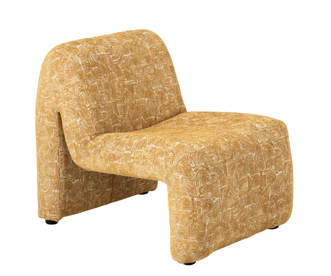 266286 Loungestoel Margo Okergeel Loungestoel Margo Okergeel